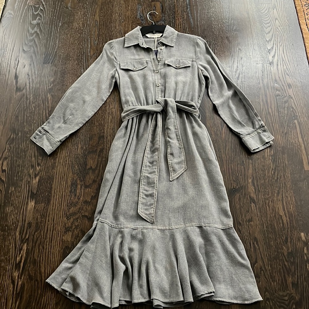 Zara Gray Midi Dress